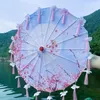Зонтики 70 см ханфу древний стиль Pography Progry Progress Umbrella с фанатами китайской нефтяной бумажной танце