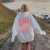 Kvinnors hoodies tröjor Ocean Beach hoodie estetiska hoodie tumblr tröja ca surf tee trendiga överdimensionerade hoodie kokosnöt hoodie unisex estetiska toppar t230727