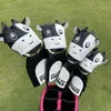 Autres produits de golf Couverture de club de golf Vache de dessin animé #135 UT pour couvertures de fairway de conducteur Hybrid Woods Cuir PU imperméable universel Headcovers Protector 230726