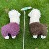 Andere golfproducten Mode Hoes voor golfclub Putter Head Hat Stupid and Cute Little Alpaca Plush putter headcover 230726