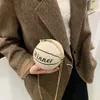 Borse da sera Borse a mano a catena a tracolla per bambini Borse a sfera per adolescenti Borse a tracolla da donna Personalità Borsa da basket rosa in peluche PU femminile 230727