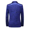 Abiti da uomo Blazer Autunno Prom Party Dress Suit da uomo Nero / Blu Moda Uomo Blazer jacquard piccoli Giacca e pantaloni Taglia 6XL-S 230727