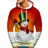 Men's Hoodies Christmas Snowman 3D Hoodie Men/Women Printing Sweatshirts Santa Claus Funny Shirts Printed Harajuku Pullover