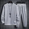 Mens Tracksuits Highquality plus velvet suit mens longsleeved Tshirt autumn and winter casual breathable Long sleeve trousers 230727