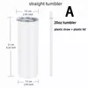 Mugs 25pack US warehouse bulk 20oz Stainless Steel heat Transfer Printing Tumbler Double Wall Insulated straight Sublimation Tumbler 230727