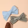 Haarschmuck Baby Clips Mädchen Bögen Haarnadeln Streifen Säugling Baumwolle Seite Pin Niedliche Entenschnabel Clip Kinder Haarspangen 2 Stücke