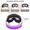 Ski Goggles Findway Kid Anti -Fog UV защита от снега OTG Design над шлемом совместимым с сноубордом 230726