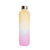 Flessen Water Matte Fles 1000 ml Plastic Beker Met Deksel Frosted Drinken Voor Meisjes Tijd Marker Thee Drinkware Keuken