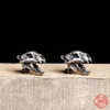 Stud Mkendn 925 Sterling Silver Creative Retro Skull Sabertoothed Tiger Head Punk Punk Gothic Style For Men Women 230726