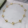 Luxe modeontwerper hanger ketting sieraden klavertje vier zwart groen agaat lang 10 tien bloem parelmoer Lady Valentijnsdag met en doos