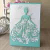 50pcsレーザーカット結婚式の招待状カードInvitaciones de Boda convite de Casamento Wedding InvitationカードPrincess216V