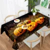 Nappe de table série Halloween nappe imperméable anti-taches décoration de mariage décoration de fête toile d'araignée citrouille nappe imprimée R230727