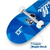 31 In x 7 75 In Complete Skateboard, with 7-Ply Maple Deck, and Abec-7 Bearings Blue
