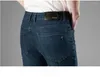 Calças masculinas Jeans verão coreano casual elástico reto magro jovem bonito leve calças de negócios homens