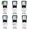 Plugues de alimentação inteligentes Medidor de energia AC inteligente Wattímetro Faturamento Medidor de energia Tensão Frequência atual Monitor de eletricidade UE/EUA/Reino Unido/AU/FR/BR Plug HKD230727