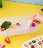 Ice Cream Tools Press Type Silicone Square Mold 2 Layer Cube Trays Lid Box Creative Tool Maker Kitchen Accessories 230726