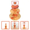 Dinnerware Sets Disposable Cake Stand Tray Cupcake Decorating Basketball Paper Cup Holder Round Macaron Tower