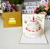 Grußkarten 3d alles Gute zum Geburtstag Kuchen Popup Geschenk für Kinder Mutter mit Umschlag handgefertigte Geschenke SN6243