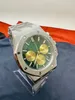 Relógios de luxo para homens, japão, movimento de quartzo, cronógrafo, todos, mostrador pequeno, moda, rosto verde, aço inoxidável 316, safira, presentes, relógio de alta qualidade
