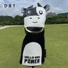 Autres produits de golf Couverture de club de golf Vache de dessin animé #135 UT pour couvertures de fairway de conducteur Hybrid Woods Cuir PU imperméable universel Headcovers Protector 230726