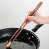 Bacchette 1 Paia 32-42cm Lunghezza Lunga Frittura Utensili da cucina Bastoncini di noodle Allunga Pentola Cottura in legno Riutilizzabile