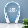 Andra hem Garden Gaiatop Portable Neck -fläkt USB -uppladdningsbar bladlös Mini Electric Fan Silent Neckband bärbar kylfläkt för sportresor 230727