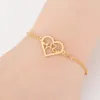 Link Bracelets Stainless Steel Love Heart Promise For Couples Friendship Bracelet Pulseras Acier Inoxydable Femme