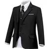 Garnitury Tuxedos Formal Blue Black Slim Fit Set Set Child Wesela Birth Birthda