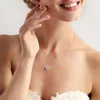 Moissanite Diamond 6.5mm 1CT Ketting Voor Vrouw Hanger 925 Zilveren Ketting Kettingen Party Bridal Fijne Sieraden