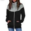 Dames Hoodies Sweatshirts Dames Fleece Jack Dames Herfst Winter Lange mouw Fleece Warm Hoodless Opstaande kraag Effen Kleur Zip Flanel Zip up Hoodie T230727