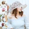 Breda randen hattar Vintage Flower Decoration Cap Tea Party Roaring 20s Headwear For Women