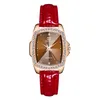 Women Belt Watch Watches High Quality Luxury Vintage Square Diamond Set Simple Rhinestone Quartz Watch