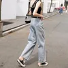 Kvinnors jeans CGC Casual Wide Leg Pant Women Spring Autumn 2023 Korean Fashion High Waist Female Streetwear Oversize Denim Pants