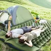 Pads verbessertes Stratum iatable Schlafkissen mit Kissenluftluft Matratze Mattenfußpumpe für Zeltwandern im Freien Campingreisen im Freien
