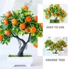 Decoratieve Bloemen Geld Boom Potten Indoor Gesimuleerde Fruit Bonsai Desktop Groene Pot Simulatie Plastic Nep Faux Kantoor