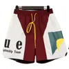 RE Designer Shorts High Street Panel Logo Men Short Women Letter Print Contraving Tube Tube Shorts Summer Sports