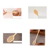 Spoons Wood Honey Dipper Stick Cute Heart Shape Server Stirrer Long Handled Mixing Bar Kitchen Gadgets Kd1 Drop Delivery Home Garden D Dh5Cx