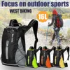 Bolsas al aire libre WEST BIKING 10L -16L Bolsa de bicicleta Impermeable Ultraligero Bolsas de bicicleta reflectantes Senderismo Viajes Deportes al aire libre Mochila para escalar 230727