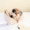 Otros artículos de belleza para la salud Bolsa de cosméticos de viaje de gran capacidad Bolsa de maquillaje de cuero de pu portátil Bolsa de baño impermeable para mujeres Mt Dhlct