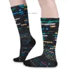 Code de développeur du logiciel Chaussettes pour hommes. Chaussettes Sports Stock Chaussettes Homme et Imprimées Hip Hop Z230727