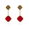 Dangle Chandelier Luxury brand 13 style lucky Four leaf Clover dangle Earrings Korean Style Net Red Long Tassel Elegant Women Valentine's Day gift