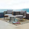 Camp Furniture Outdoor Rattan Stuhl Sofa Kombination Hof Garten Balkon Sonnenschein Zimmer Wasserdicht Freizeit