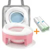 Pots de voyage TYRY.HU Baby Pot Portable Silicone Potty Training Seat 3 en 1 Toilette Pliable Bleu Enfants Avec Sacs 230726