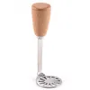 Fruit Vegetable Tools Tool Stainless Steel Potato Masher With Non-Slip Wood Handle Mashed Potatoes Press Crusher Xbjk2204 Drop Deliv Dh9Rb