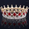 Crown Hair Akcesoria Baroque Royal Tiara Crown Rhinestone Super Queen Wedding Bridal Gift for Women1254L