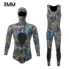 Wetsuits drysuits التمويه طويل الأكمام الانشطار مقنعين 2 قطعة من 1.53 مم بدلة النيوبرين الغاطسة للرجال الحفاظ على بدلة الغوص المقاومة للماء 230727