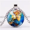 Anhänger Halsketten Retro Pos Alphonse Mucha Halskette Thema Handgemachte Runde Kristall Kreative Frauen Lange Kette Geschenke Drop Lieferung Schmuck Dhq2K