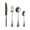 Dinnerware Sets Nordic Style 304 Stainless Steel Mirror Western Knife Fork And Spoon Four-piece Set Ins Cutlery Steak