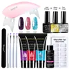 Messen Limegirl Polygels Kit Lamp Gel Polish Set All for Manicure Nails Art Gel Glitter for Nail Extensions Tool Kit Professional