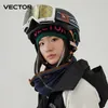 Lunettes de ski VECTOR Lunettes magnétiques double couche Protection UV400 Anti-buée Snowboard pour hommes femmes Résistance aux chocs avec masque 230726